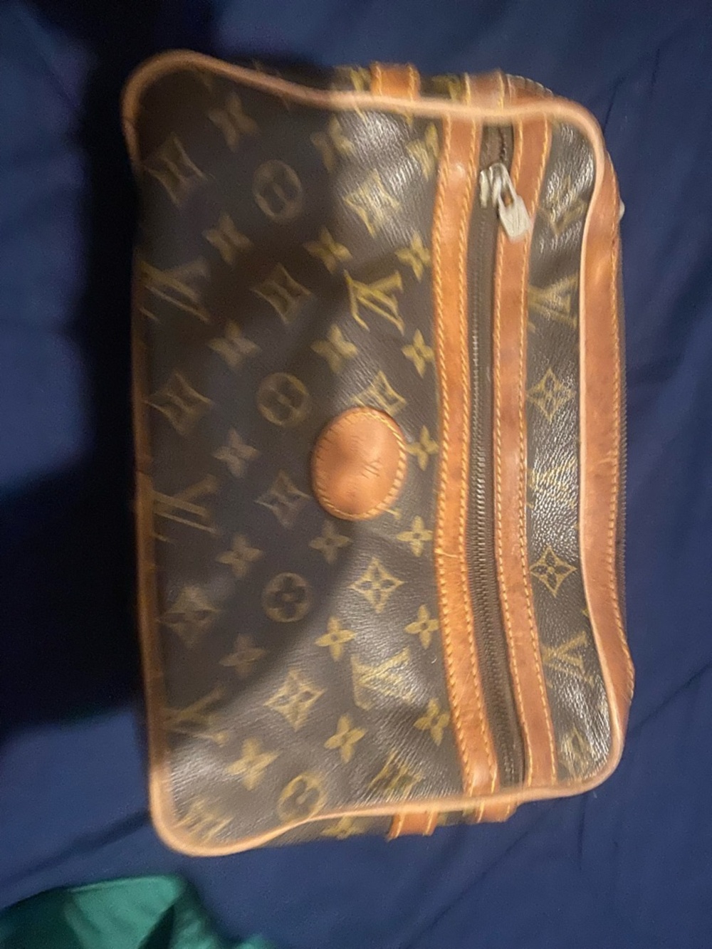Louis Vuitton Brown and Tan Monogram Toiletry Pouch